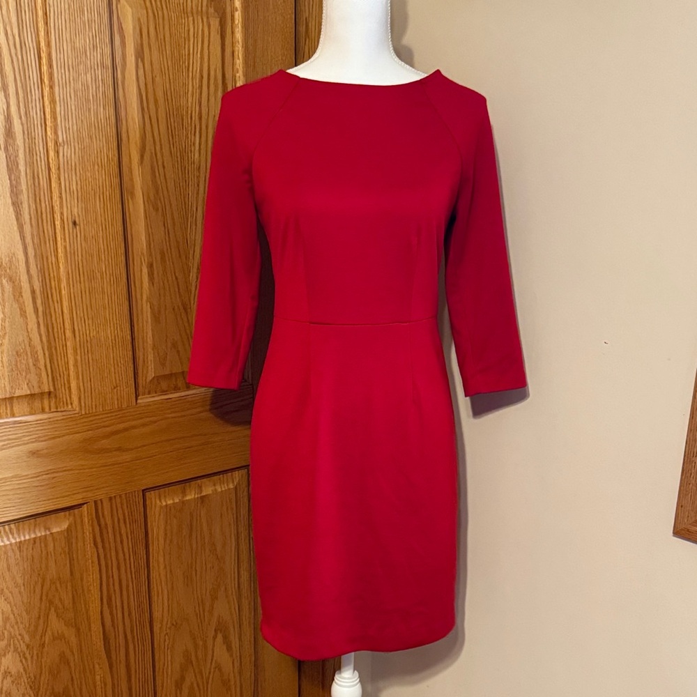 The Limited Vibrant Red Long Sleeve Dress